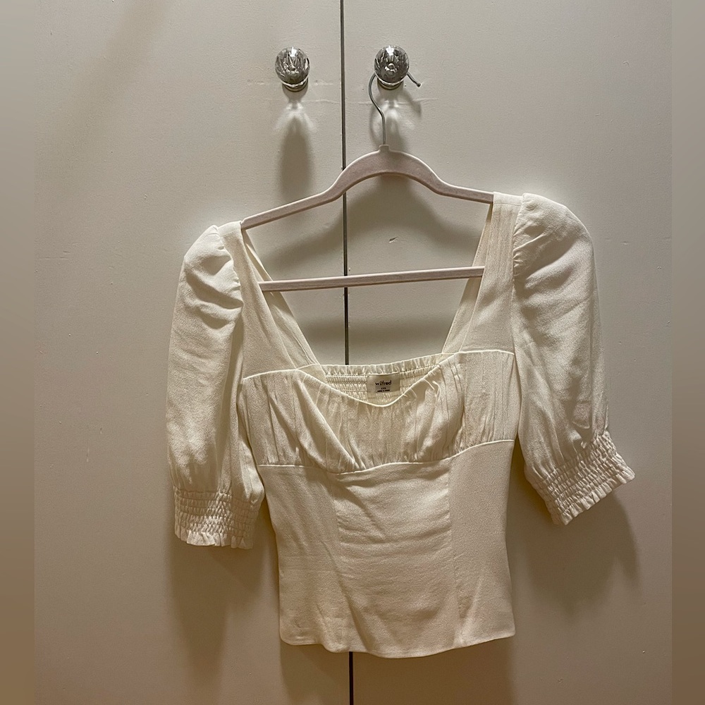 Aritzia Wilfred Ivory Blouse